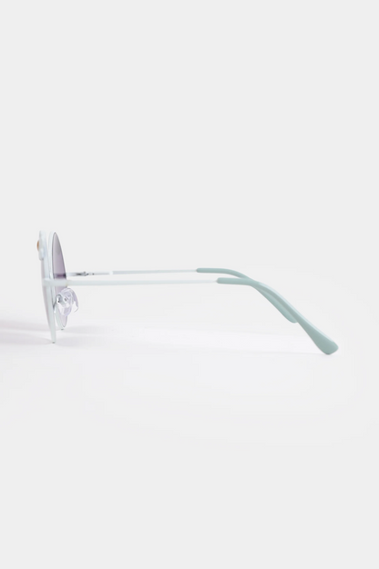 Round Metal Sunglasses With Daisy Details - Cougar Clothing