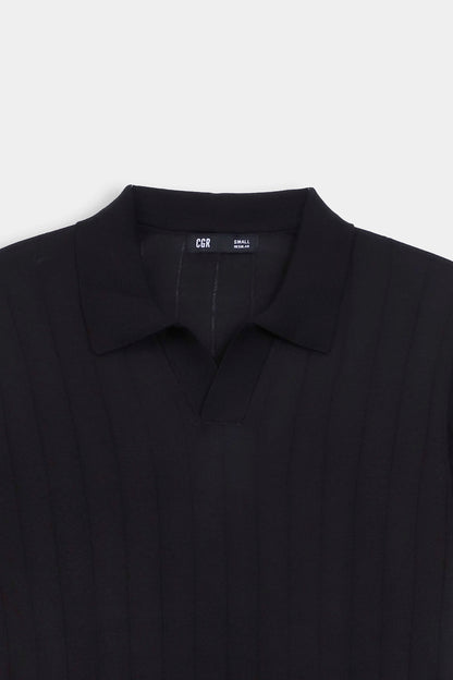 Johnny Collar Rib Knit Polo - Cougar Clothing