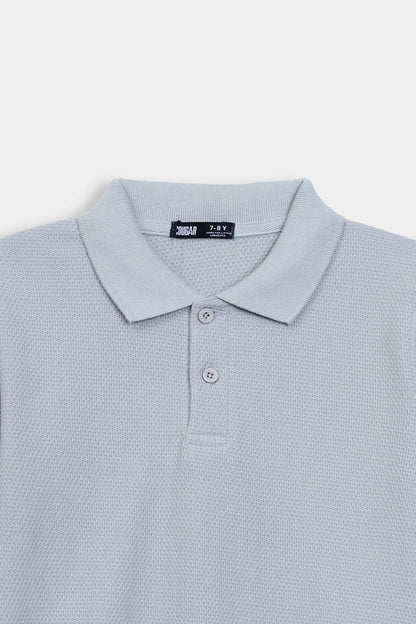 Popcorn Knit Polo - Cougar Clothing