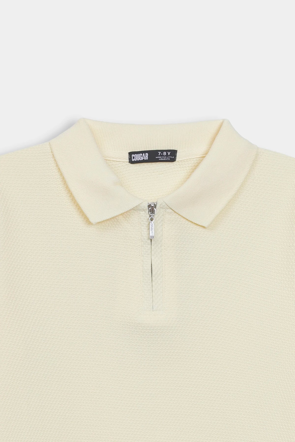 Quarter Zip Popcorn Polo - Cougar Clothing