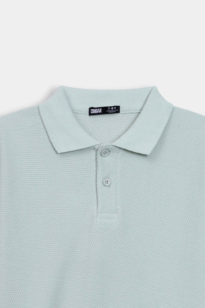 Popcorn Knit Polo - Cougar Clothing