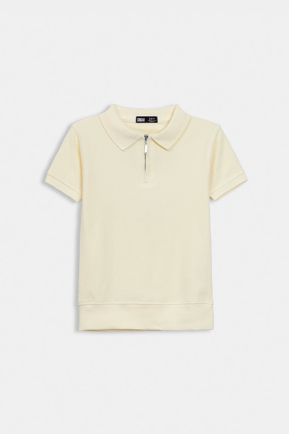 Quarter Zip Popcorn Polo - Cougar Clothing