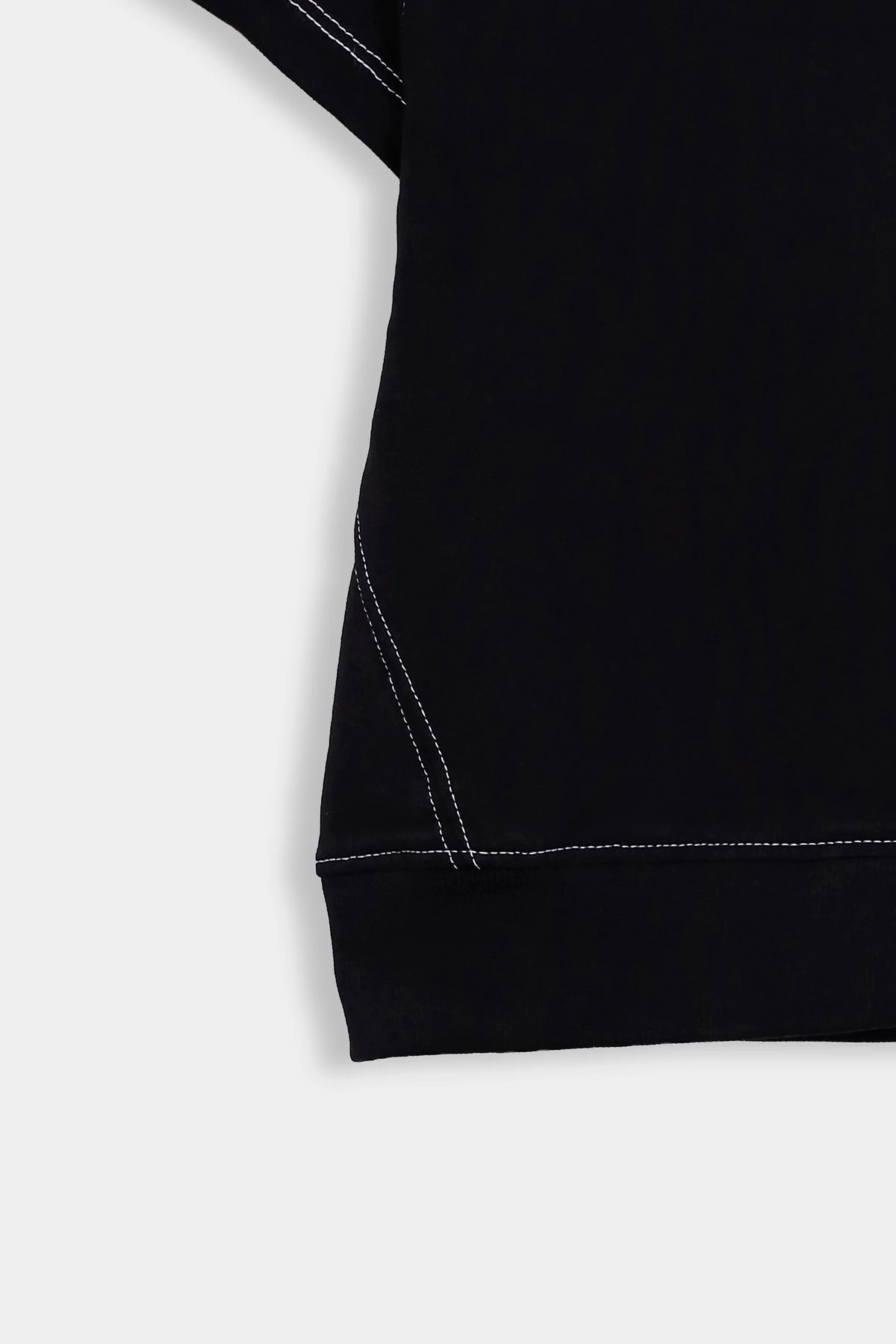 T-Shirt With Contrast Top Stitches - Cougar Clothing