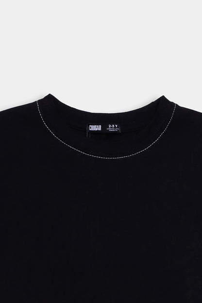 T-Shirt With Contrast Top Stitches - Cougar Clothing