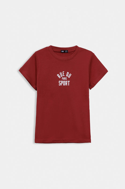 Text Print T-Shirt - Cougar Clothing