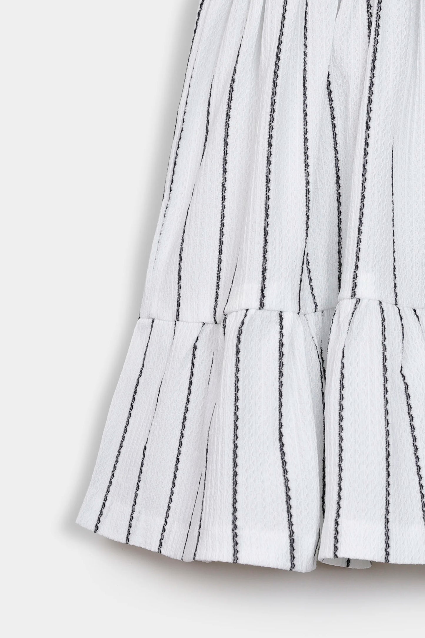White Striped Knitted Dress - Cougar Clothing