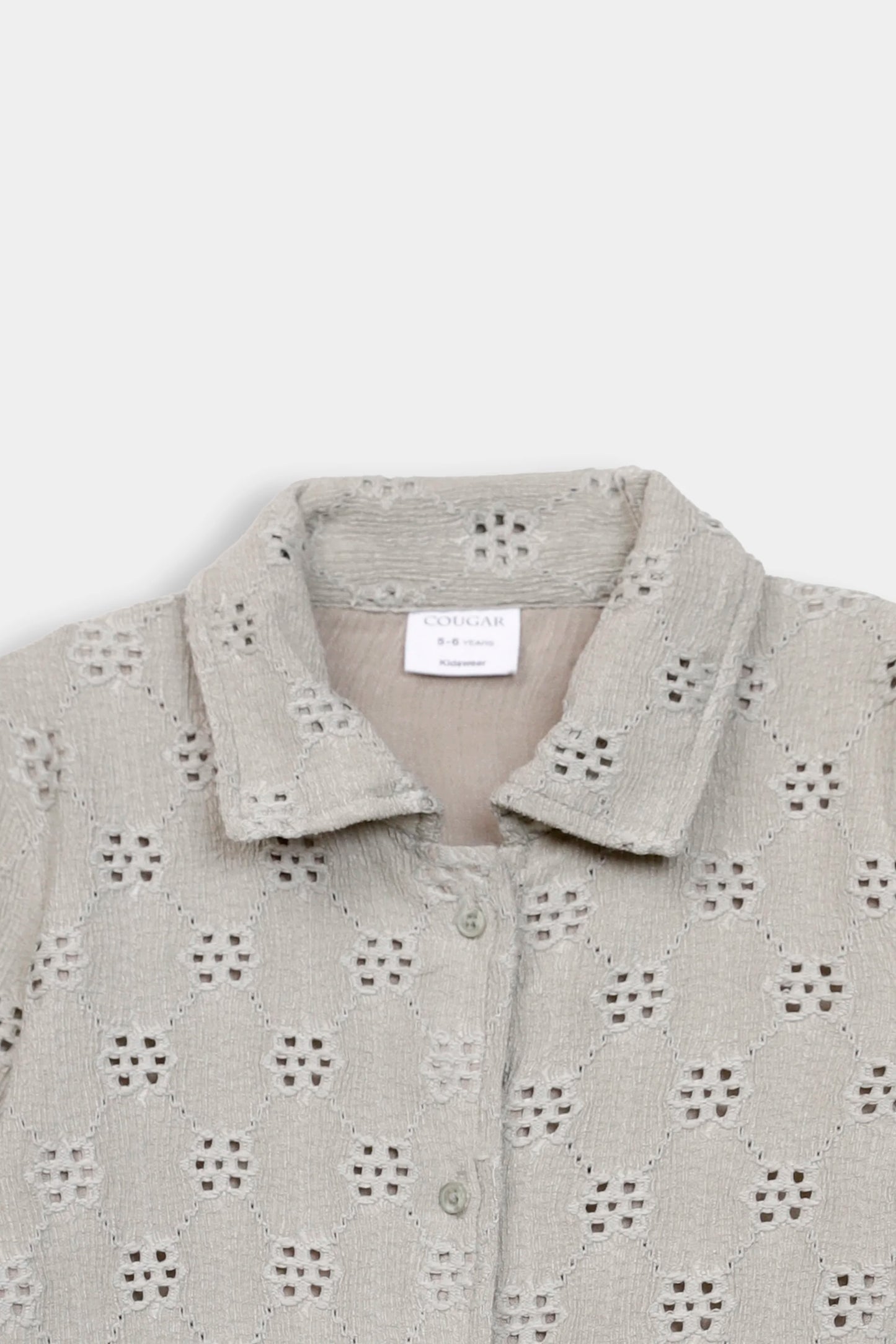 Tie-Front Schiffli Net Shirt - Cougar Clothing