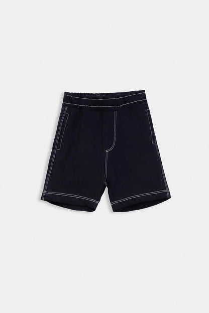 Shorts With Contrast Top Stitches - Cougar Clothing