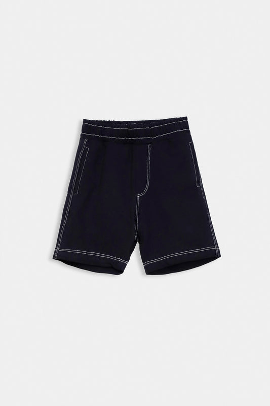 Shorts With Contrast Top Stitches - Cougar Clothing
