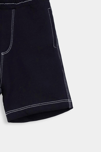 Shorts With Contrast Top Stitches - Cougar Clothing