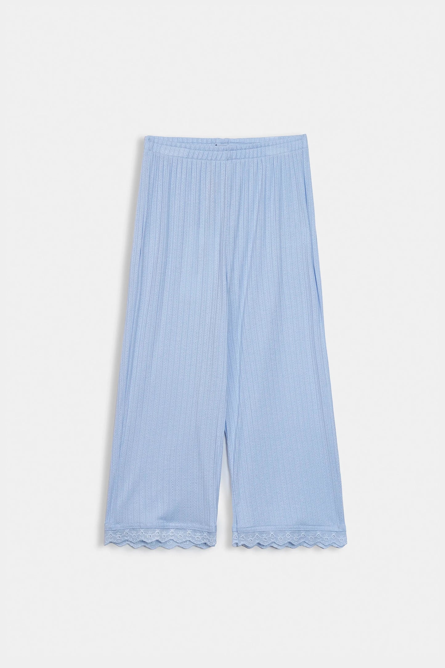 Lace Trim Knit Trousers - Cougar Clothing