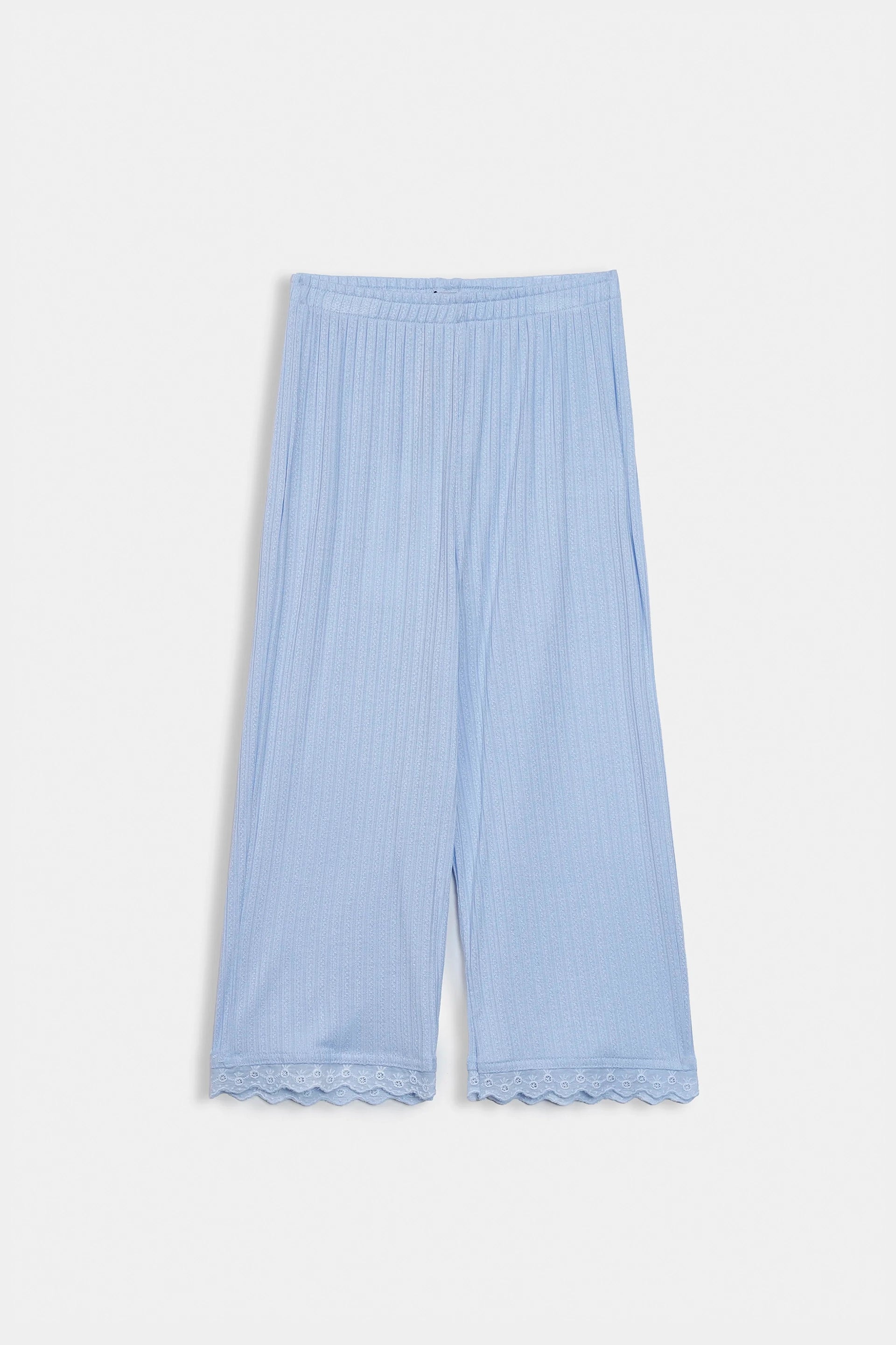 Lace Trim Knit Trousers - Cougar Clothing