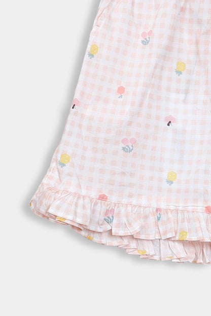Printed Ruffled Shorts - Cougar Clothing