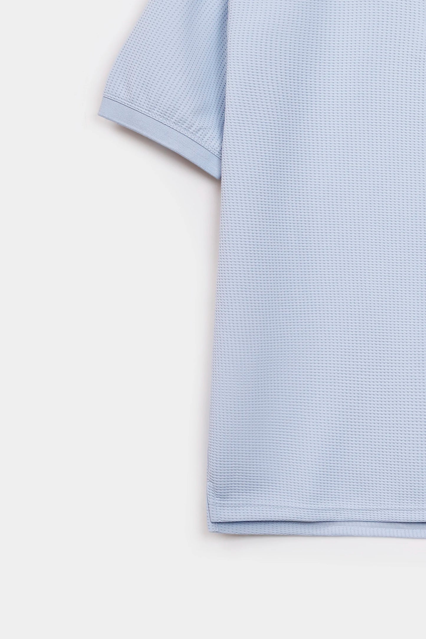 Waffle Knit Zipper Polo - Cougar Clothing