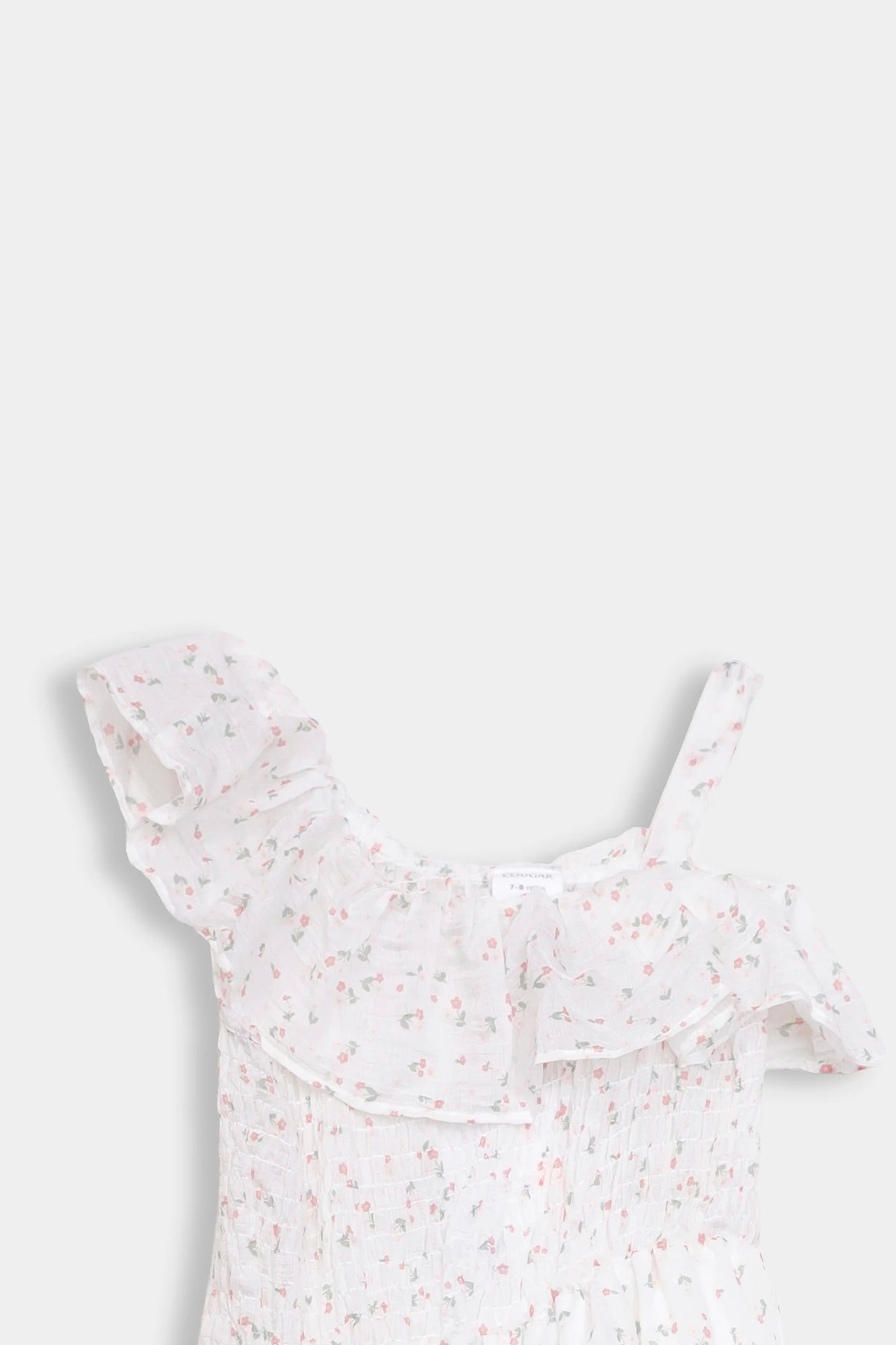 Asymmetrical Smocked Dress - Cougar Clothing