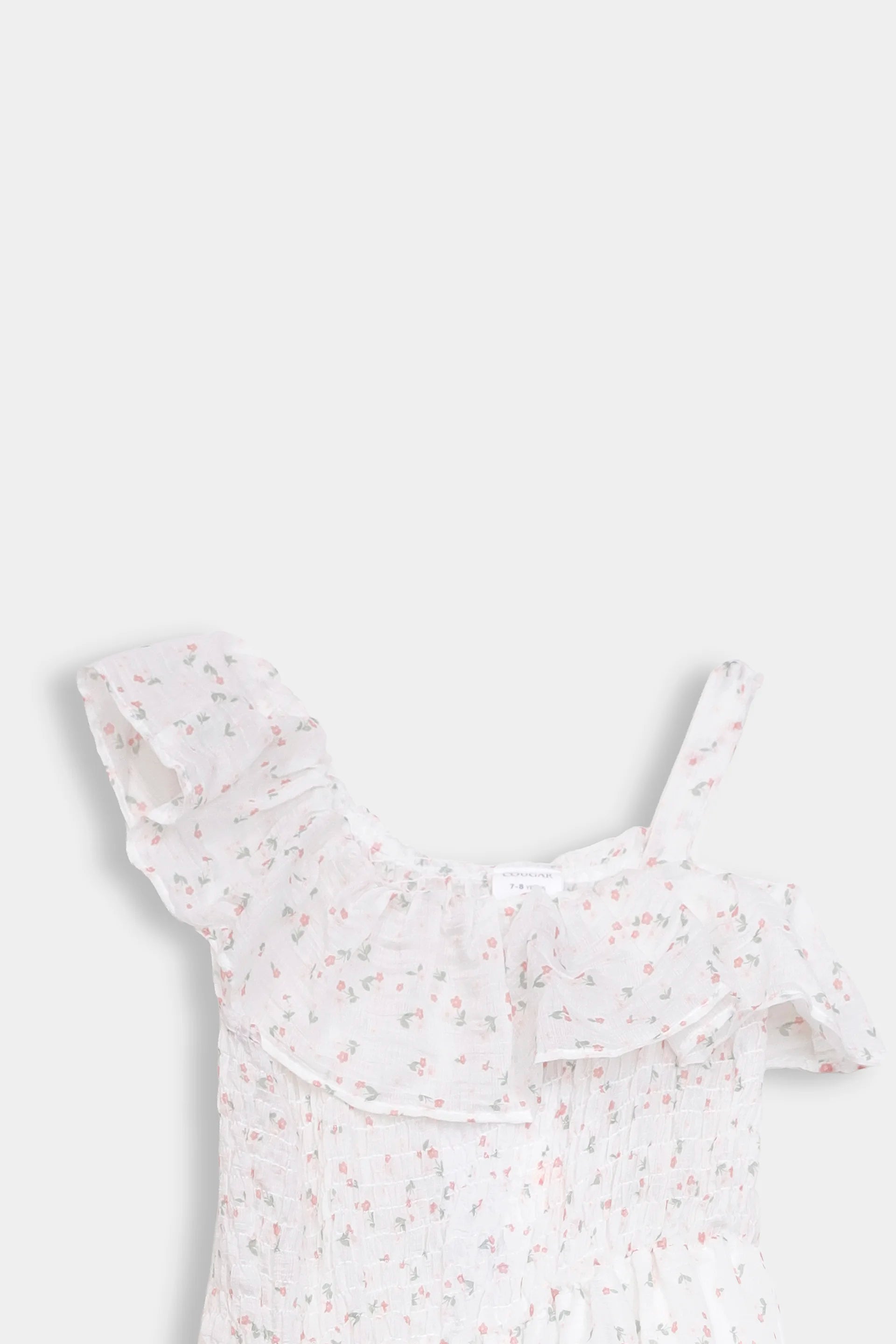 Asymmetrical Smocked Dress - Cougar Clothing