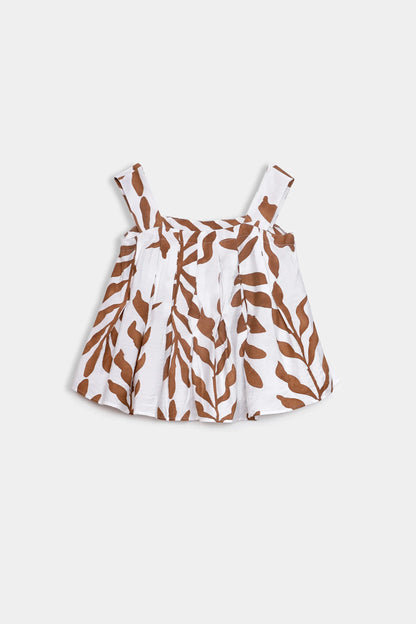 Sleeveless Pleated Top - Cougar Clothing