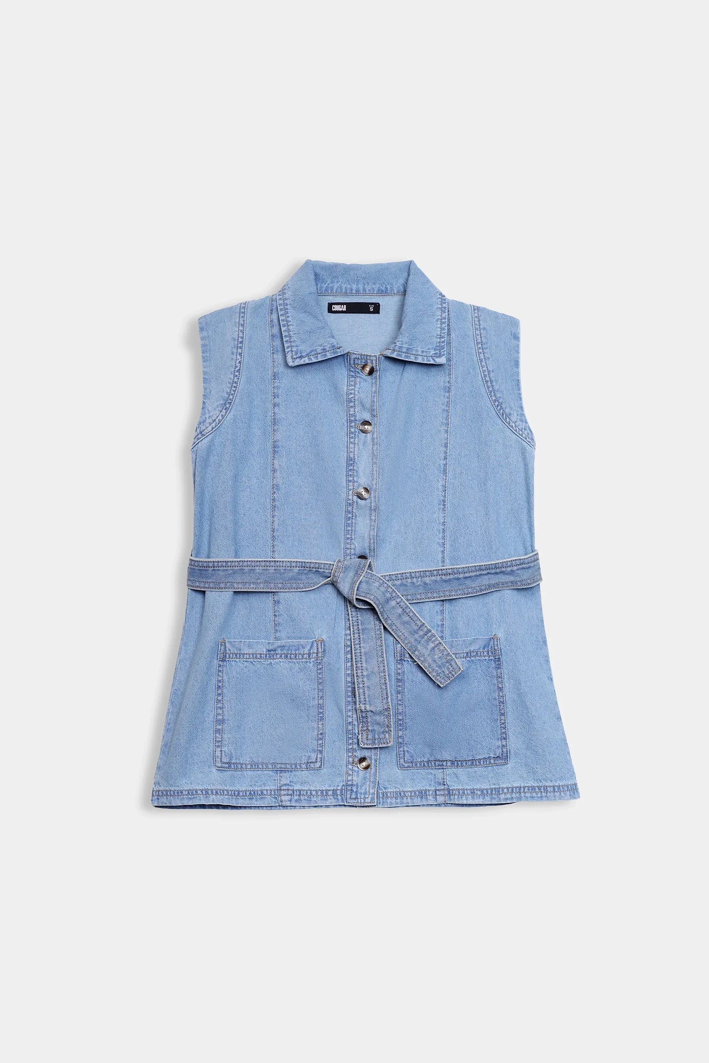 Denim Sleeveless Shirt - Cougar Clothing