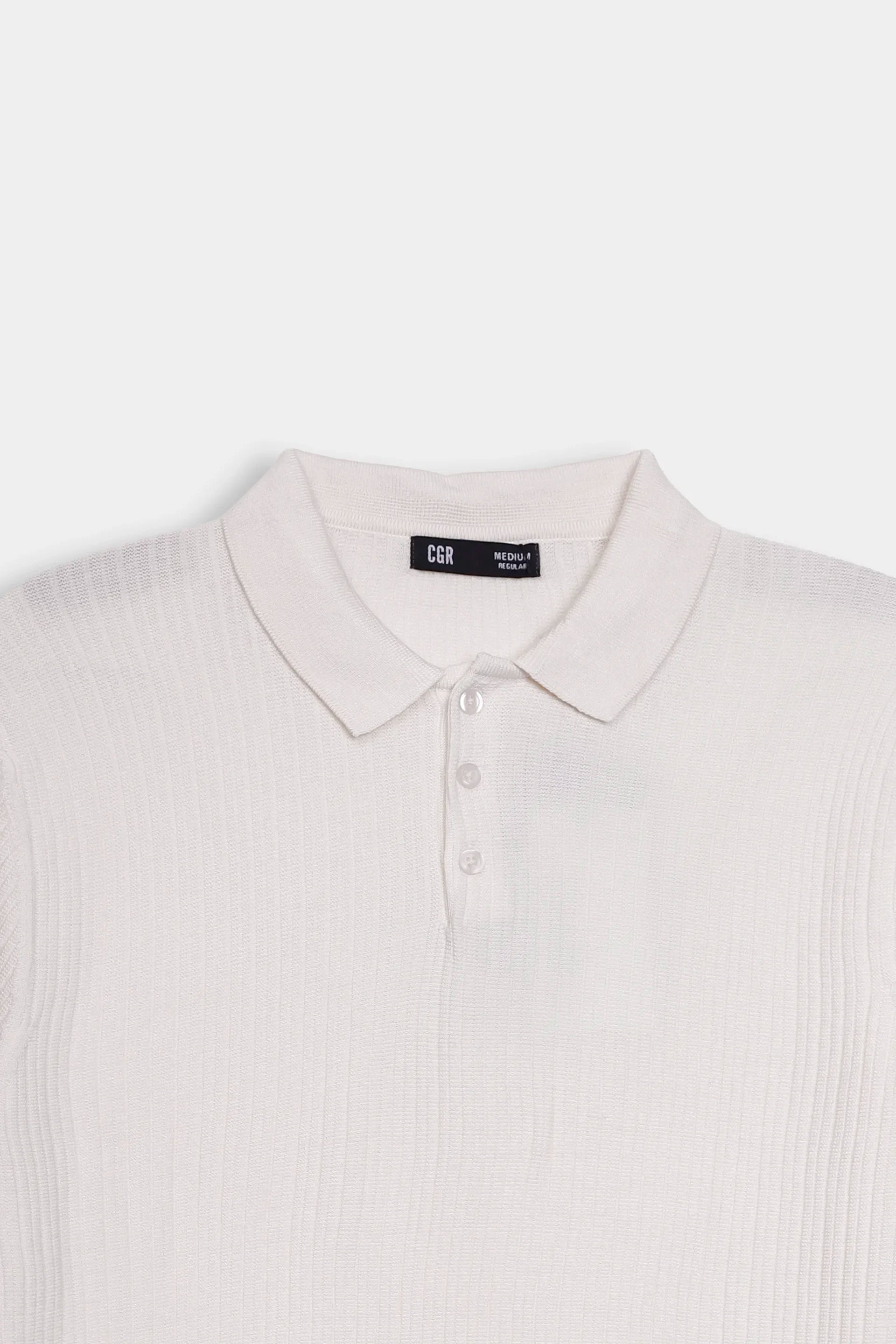 Vertical Knit Polo - Cougar Clothing