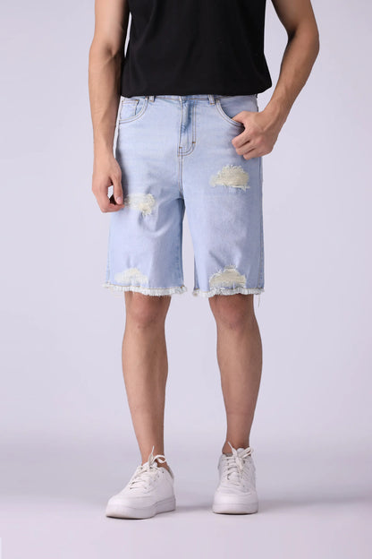 Denim Ripped Shorts - Cougar Clothing