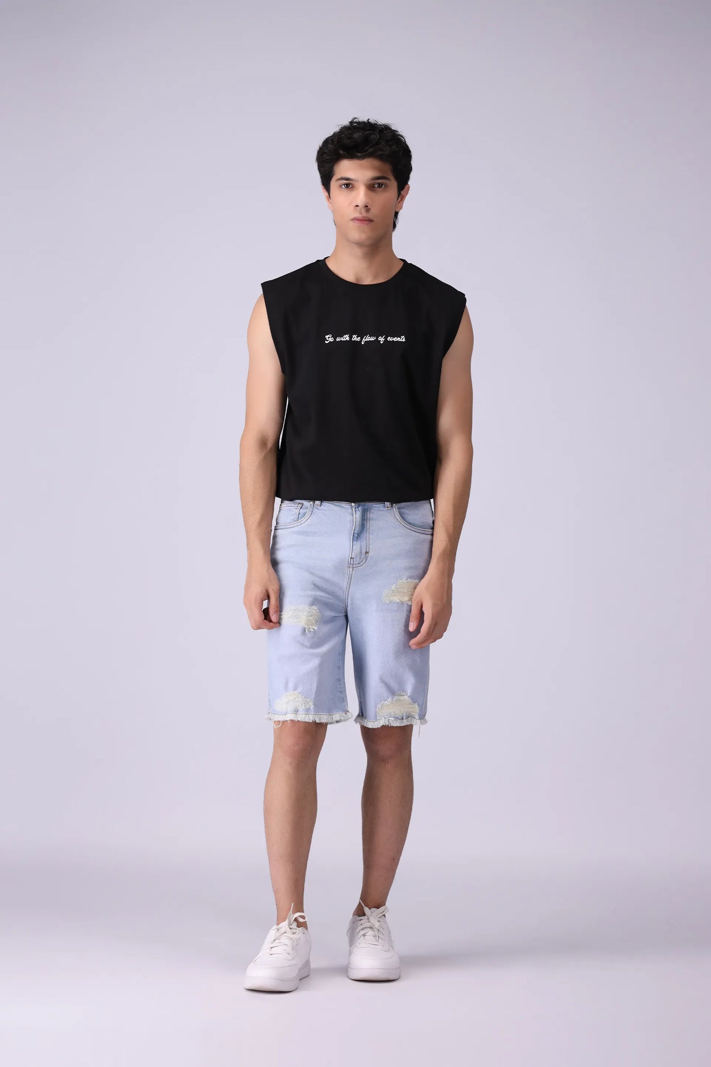 Denim Ripped Shorts - Cougar Clothing