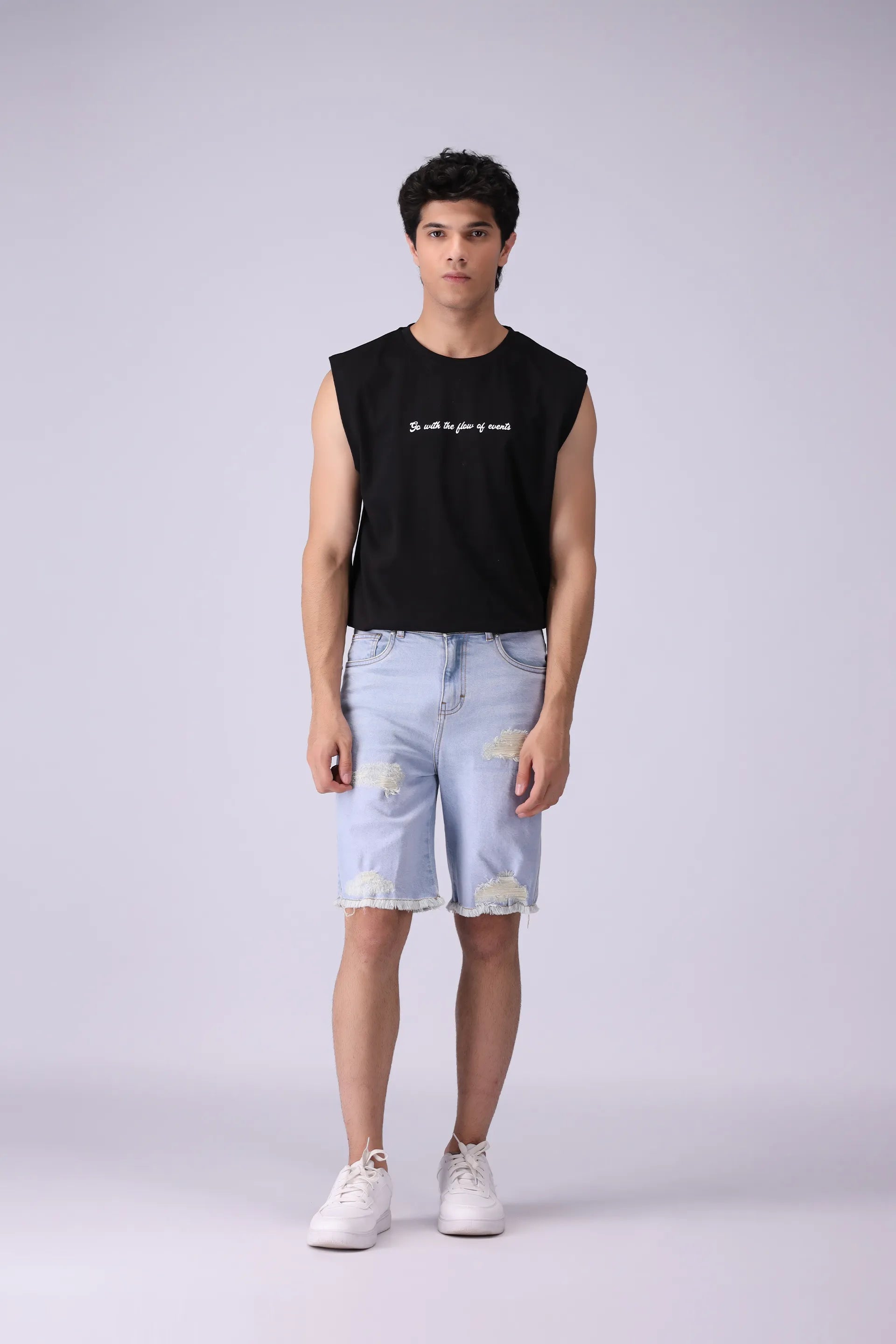 Denim Ripped Shorts - Cougar Clothing