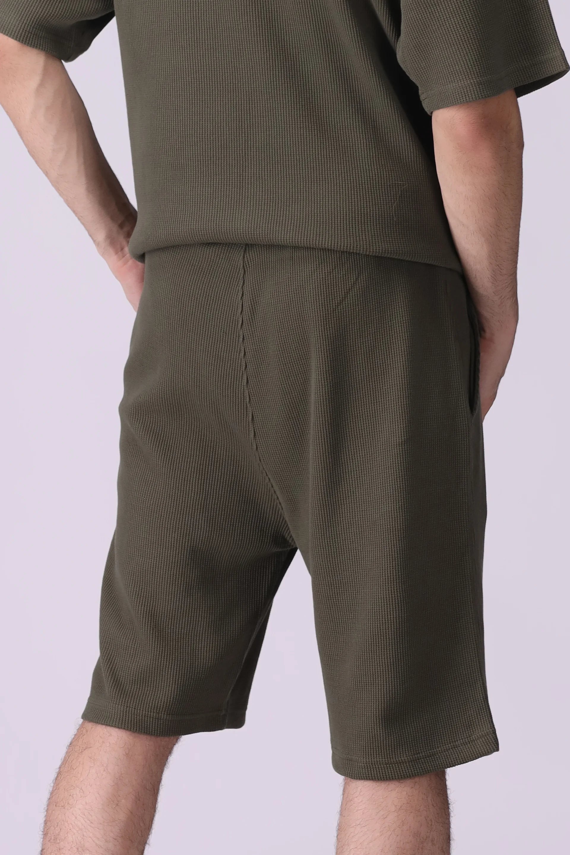 Relaxed Fit Waffle Knit Shorts - Cougar Clothing