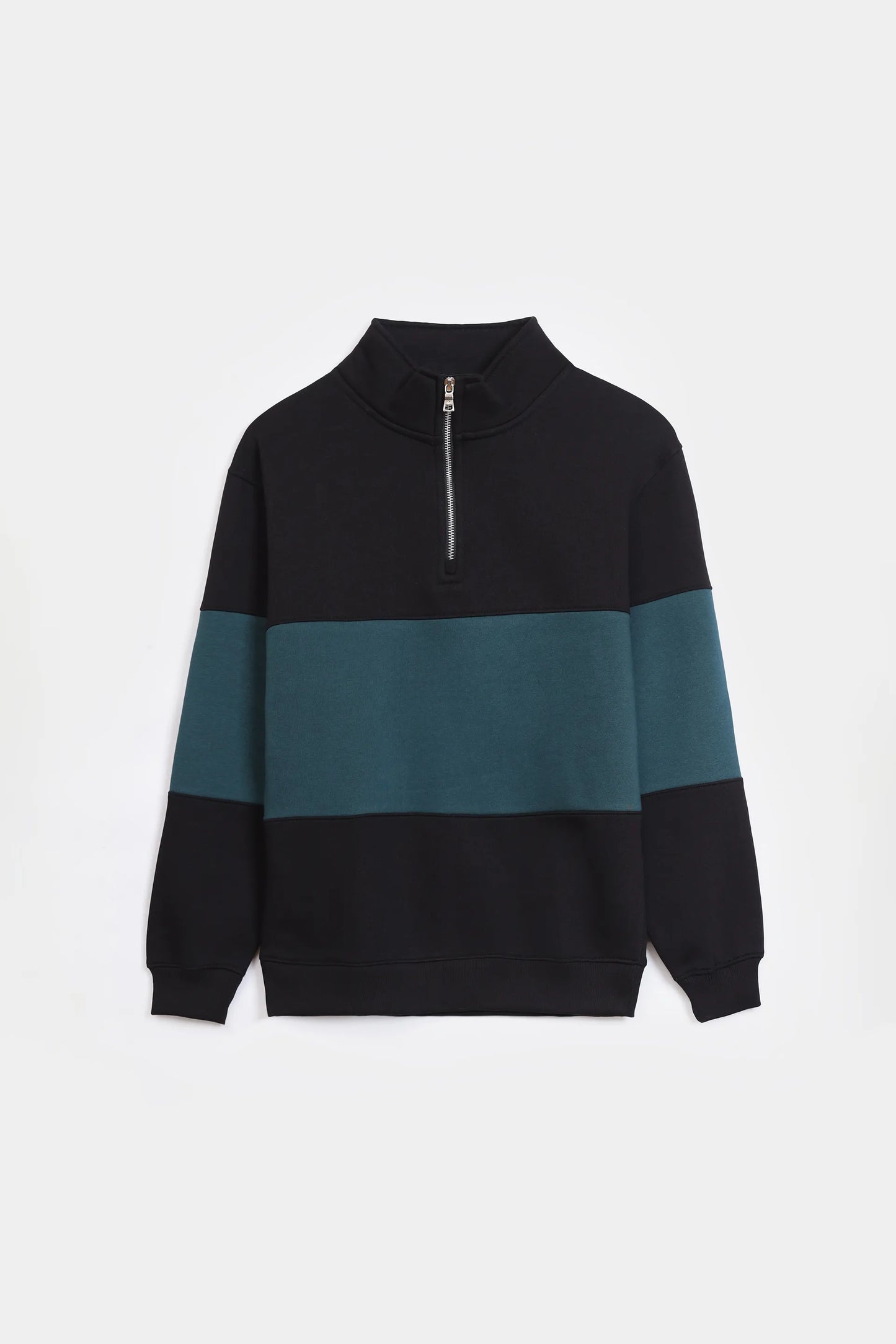 Color Block Quarter-Zip Sweatshirt - Cougar Clothing