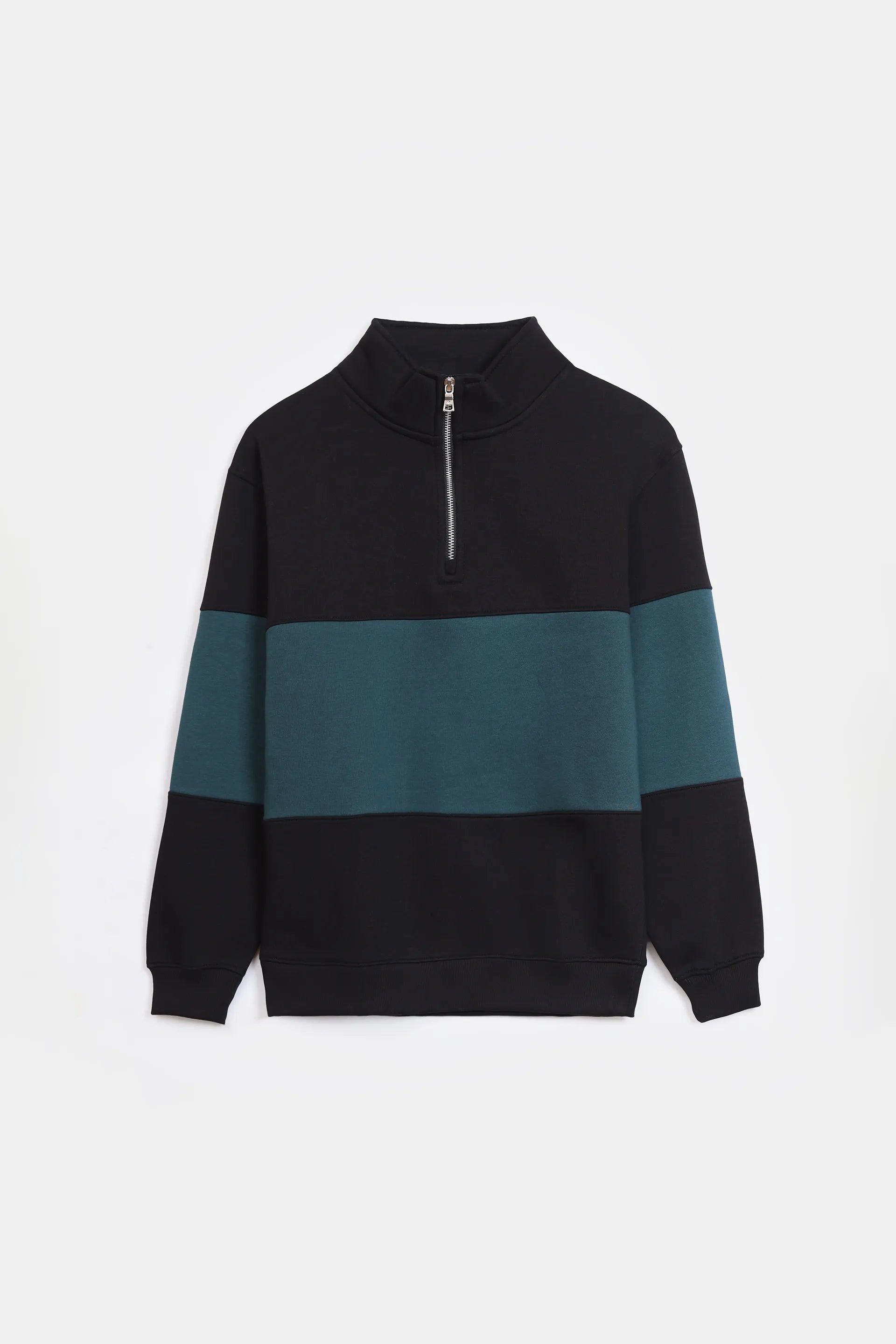 Color Block Quarter-Zip Sweatshirt - Cougar Clothing