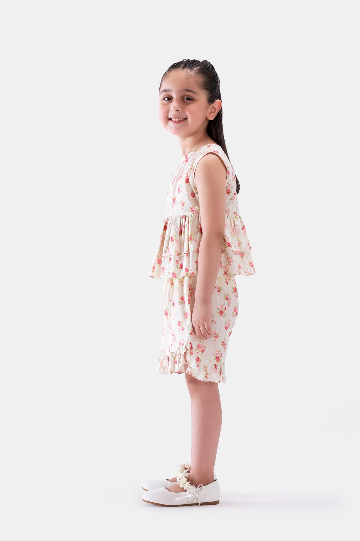 Printed Ruffled Shorts - Cougar Clothing