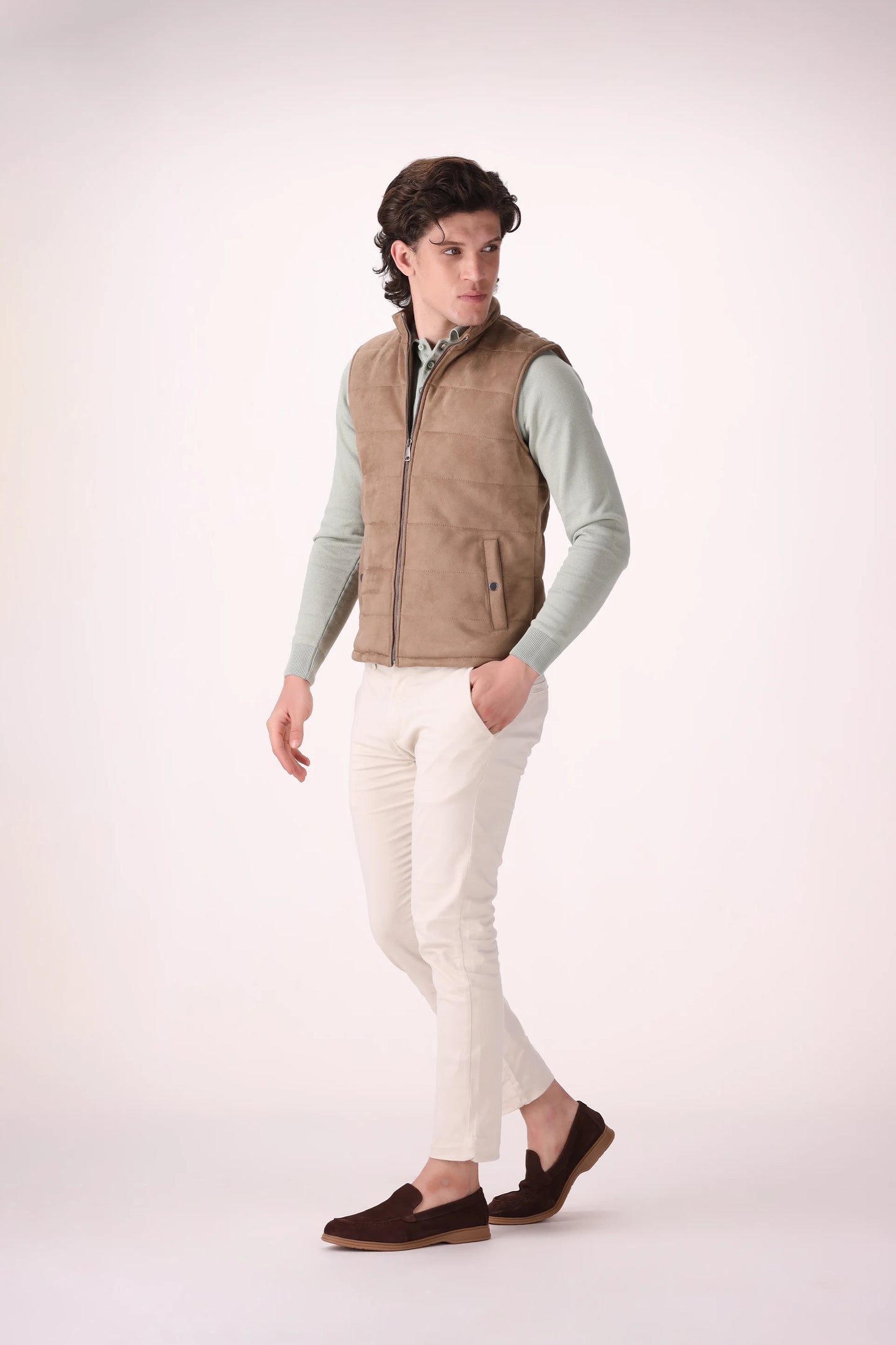 Quilted Suede Gilet - Cougar Clothing