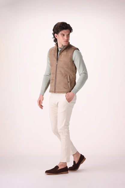 Quilted Suede Gilet - Cougar Clothing