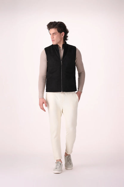 Quilted Suede Gilet - Cougar Clothing