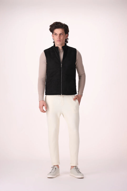 Quilted Suede Gilet - Cougar Clothing