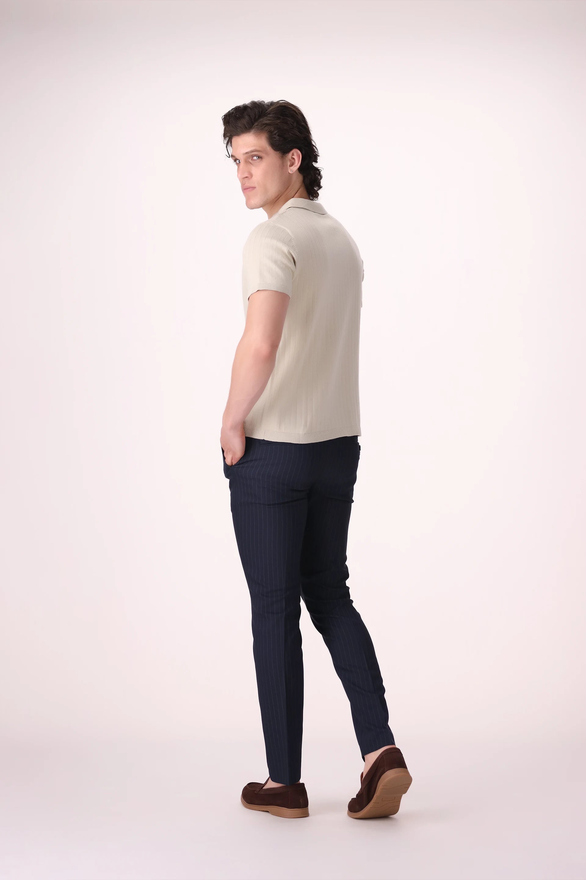 Rib Knit Polo - Cougar Clothing