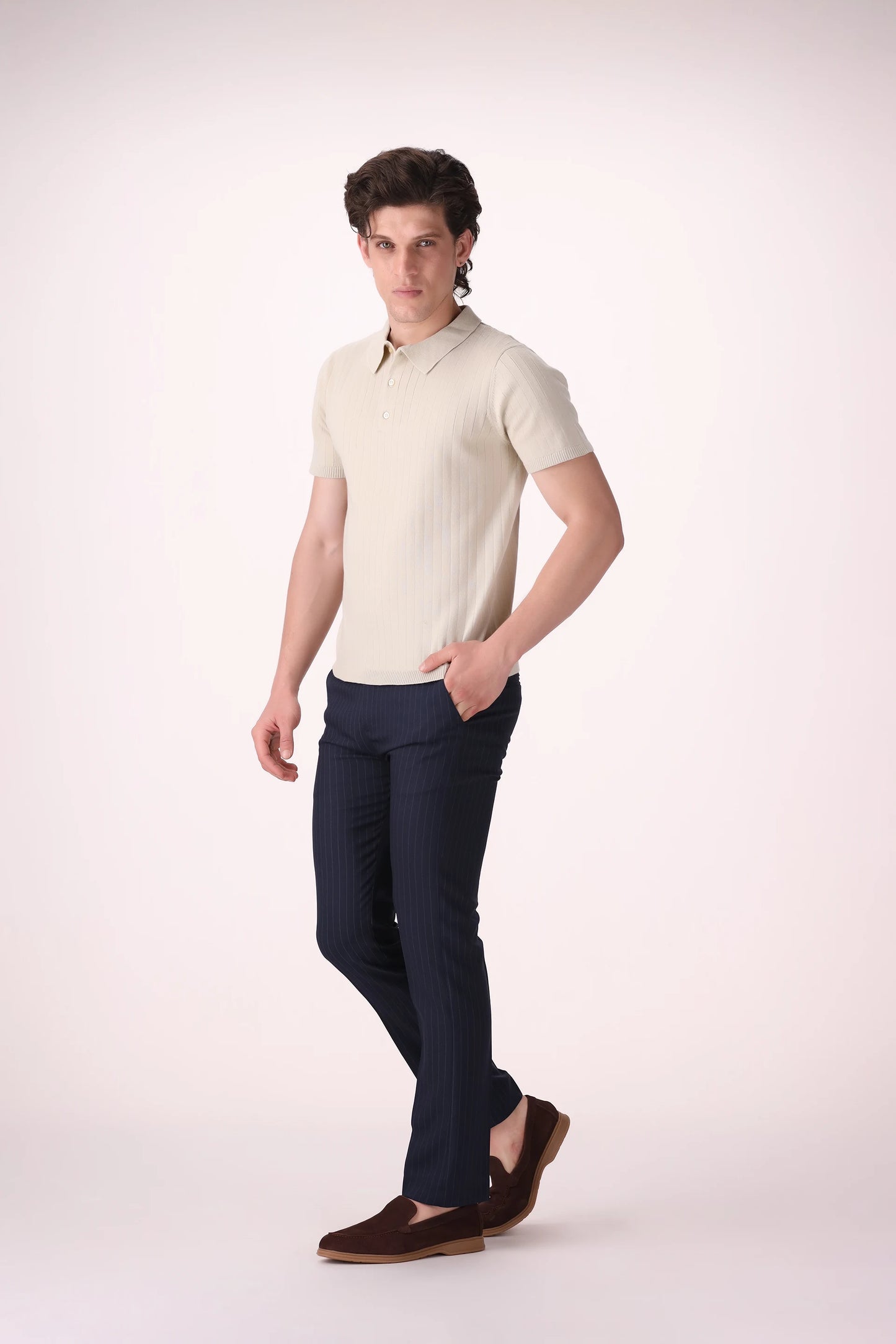 Rib Knit Polo - Cougar Clothing