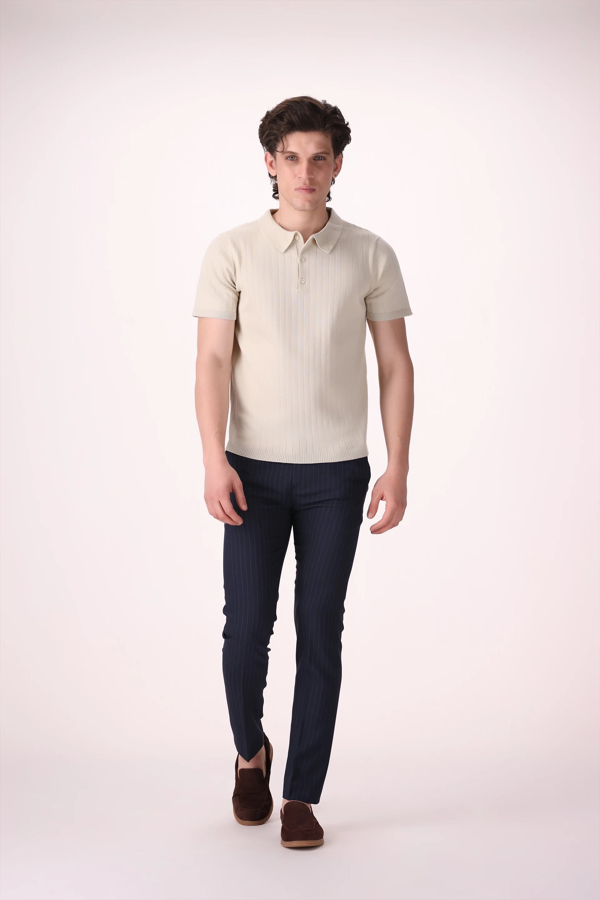 Rib Knit Polo - Cougar Clothing