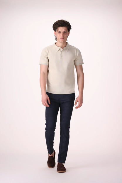 Rib Knit Polo - Cougar Clothing