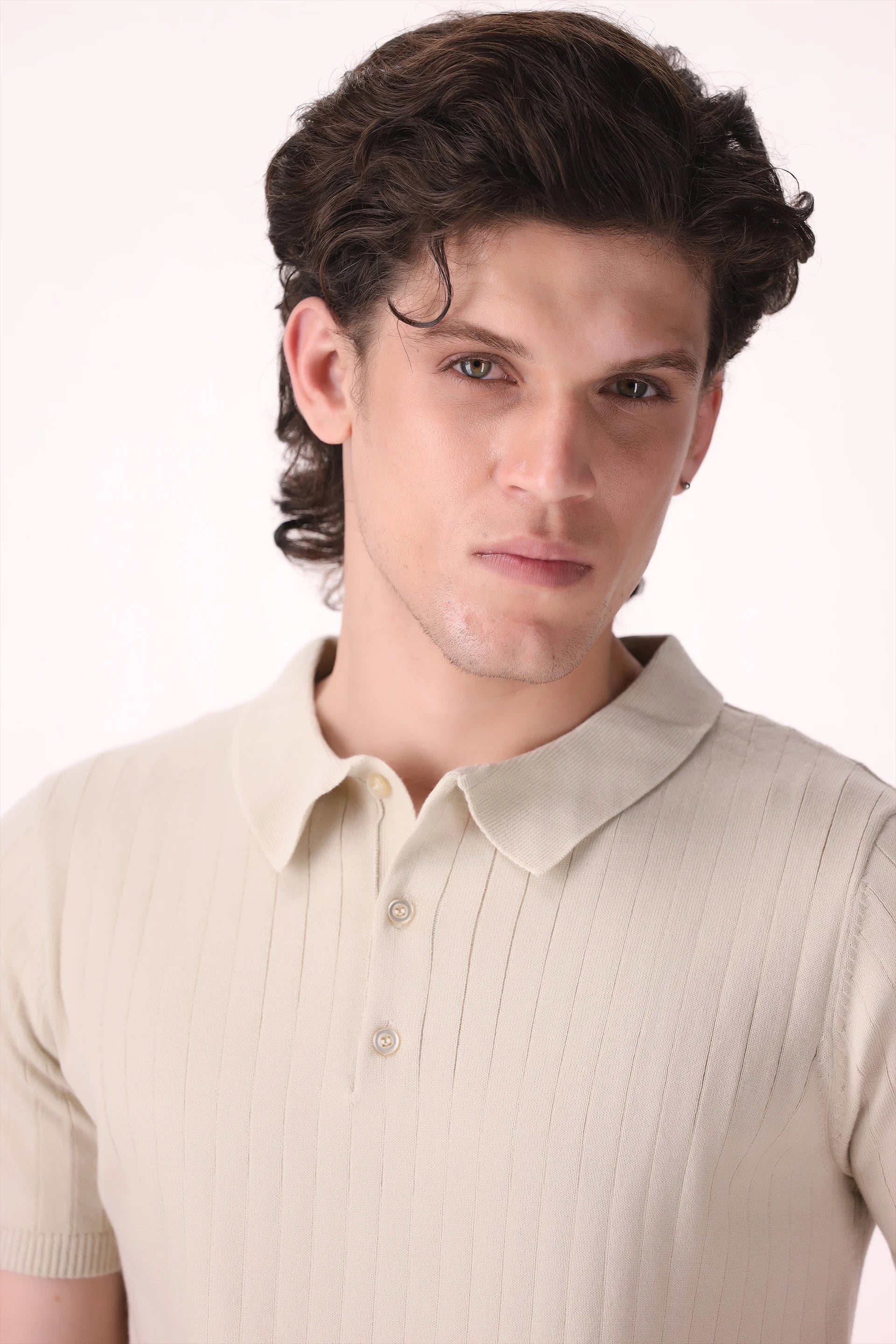 Rib Knit Polo - Cougar Clothing