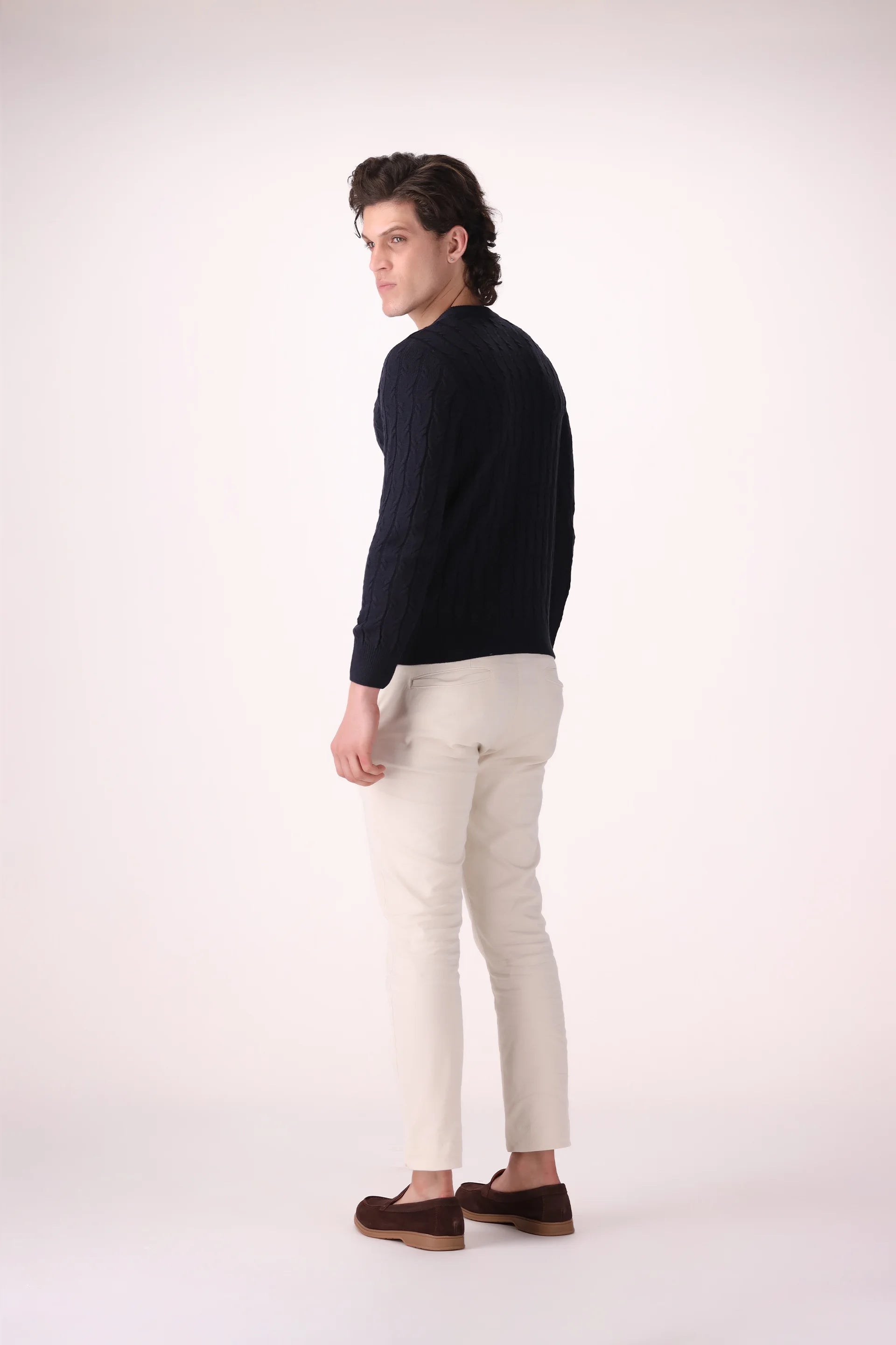 Cable Knit Acrylic Sweater - Cougar Clothing