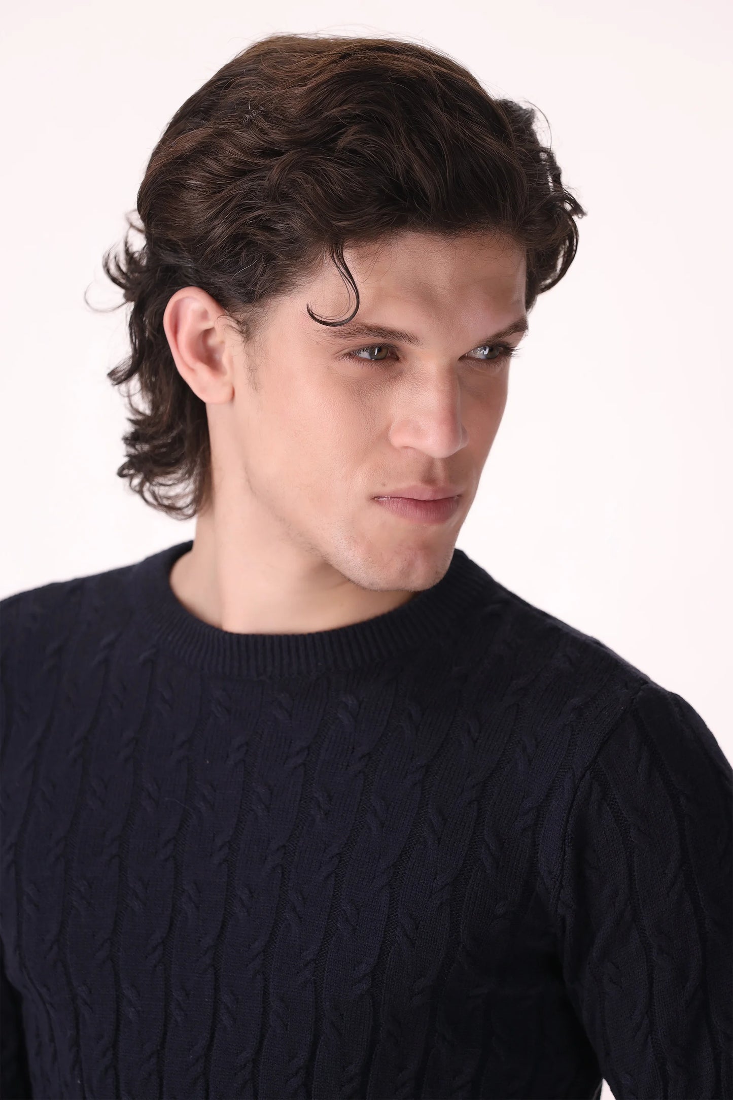 Cable Knit Acrylic Sweater - Cougar Clothing