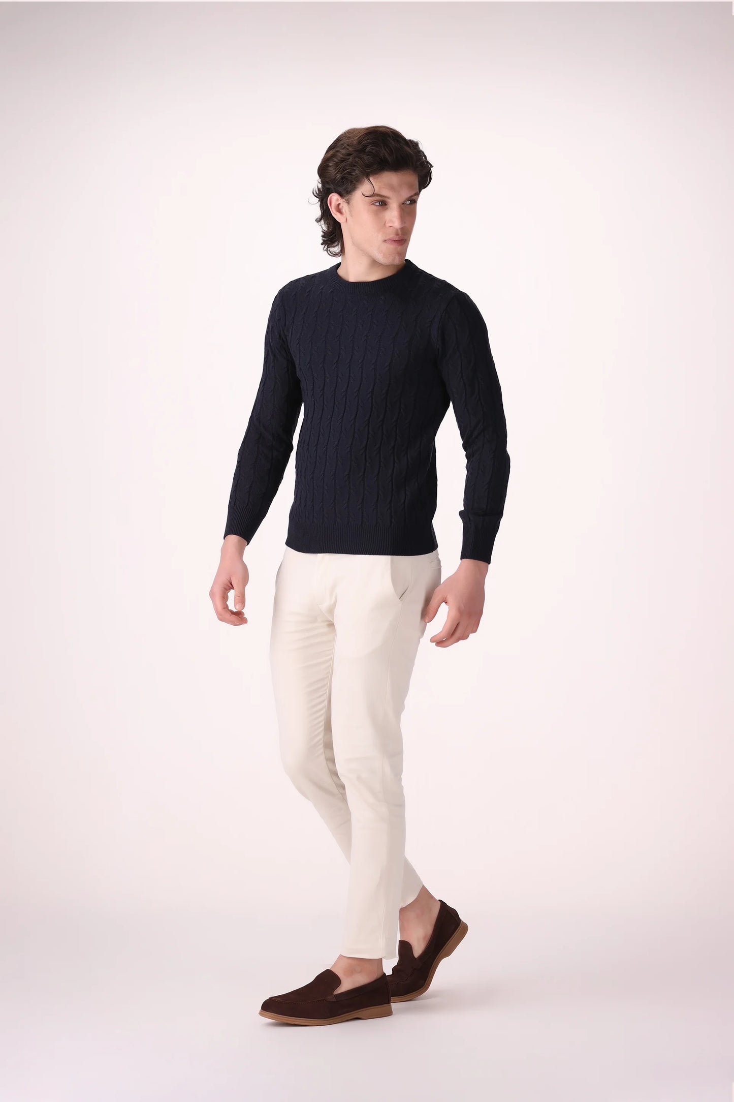 Cable Knit Acrylic Sweater - Cougar Clothing