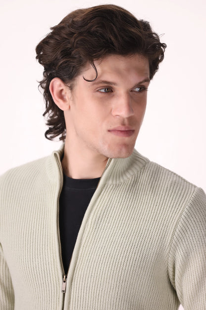 Zip Through Knit Cardigan - Cougar Clothing