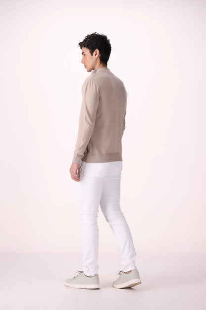 Mock Neck Zip-Through Cardigan - Cougar Clothing