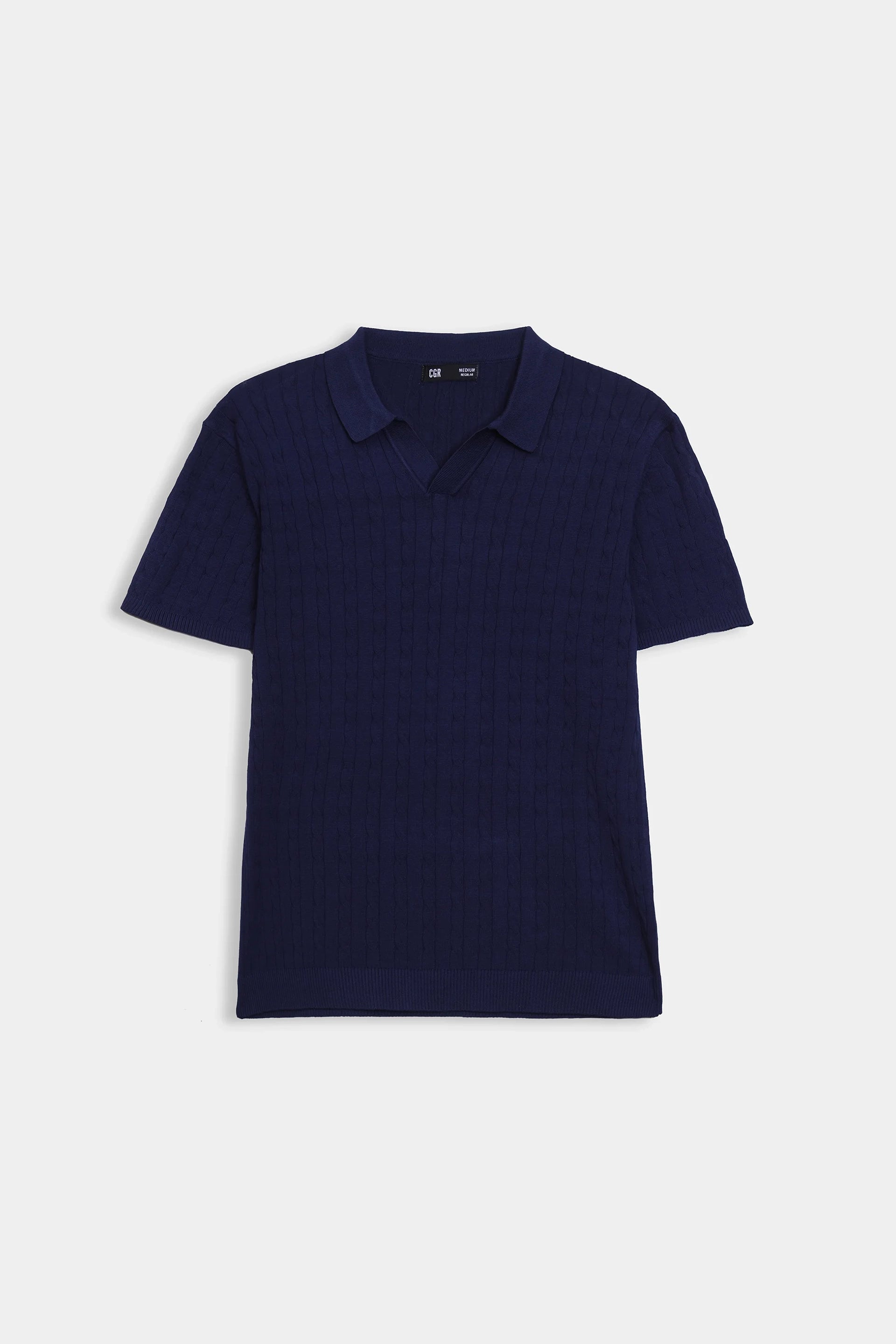 Johnny Collar Cable Knit Polo - Cougar Clothing