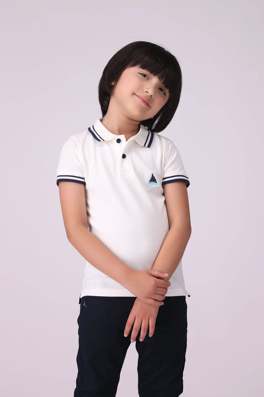 Contrast Striped Polo - Cougar Clothing