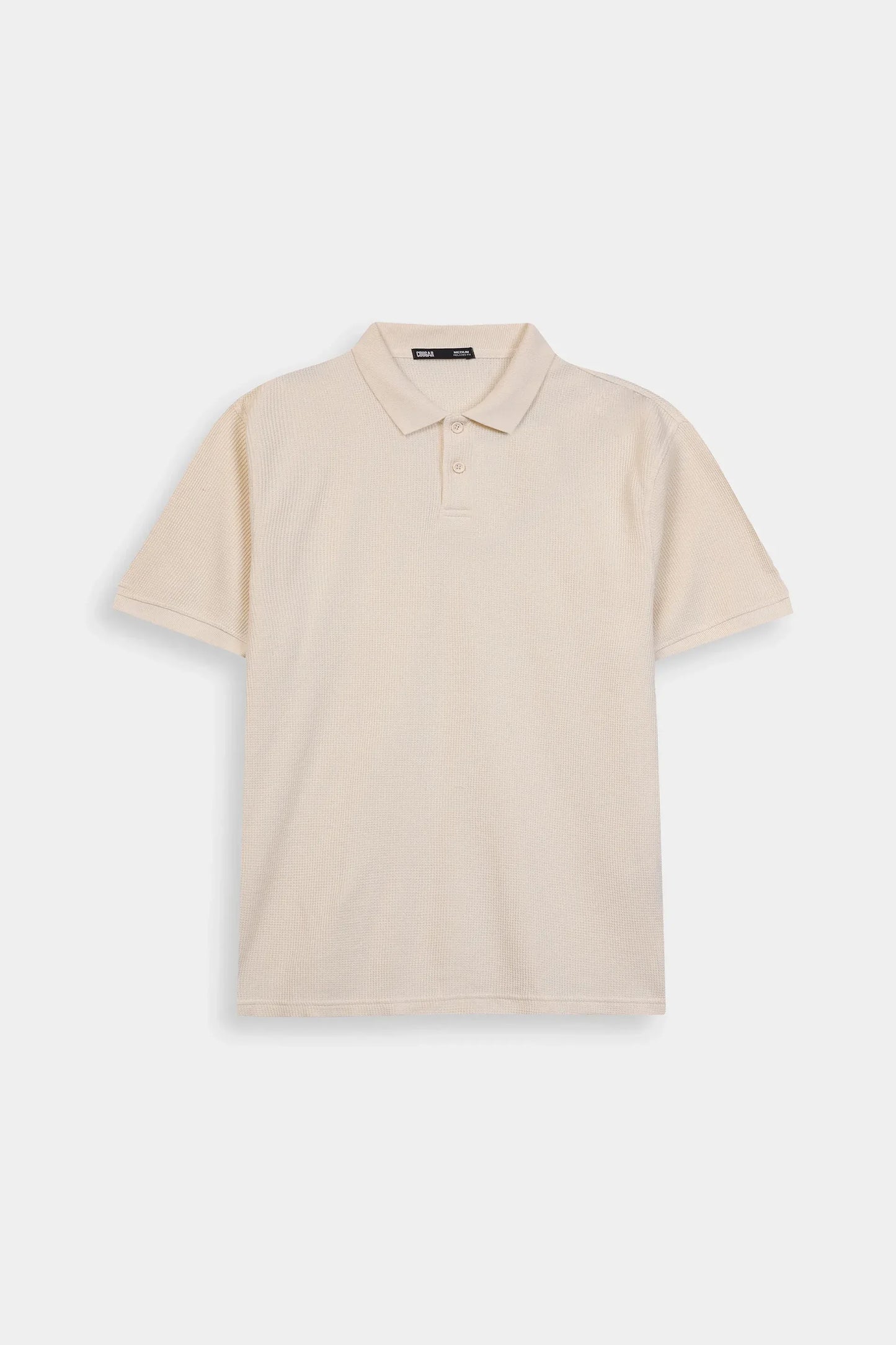 Relaxed Waffle Knit Polo - Cougar Clothing