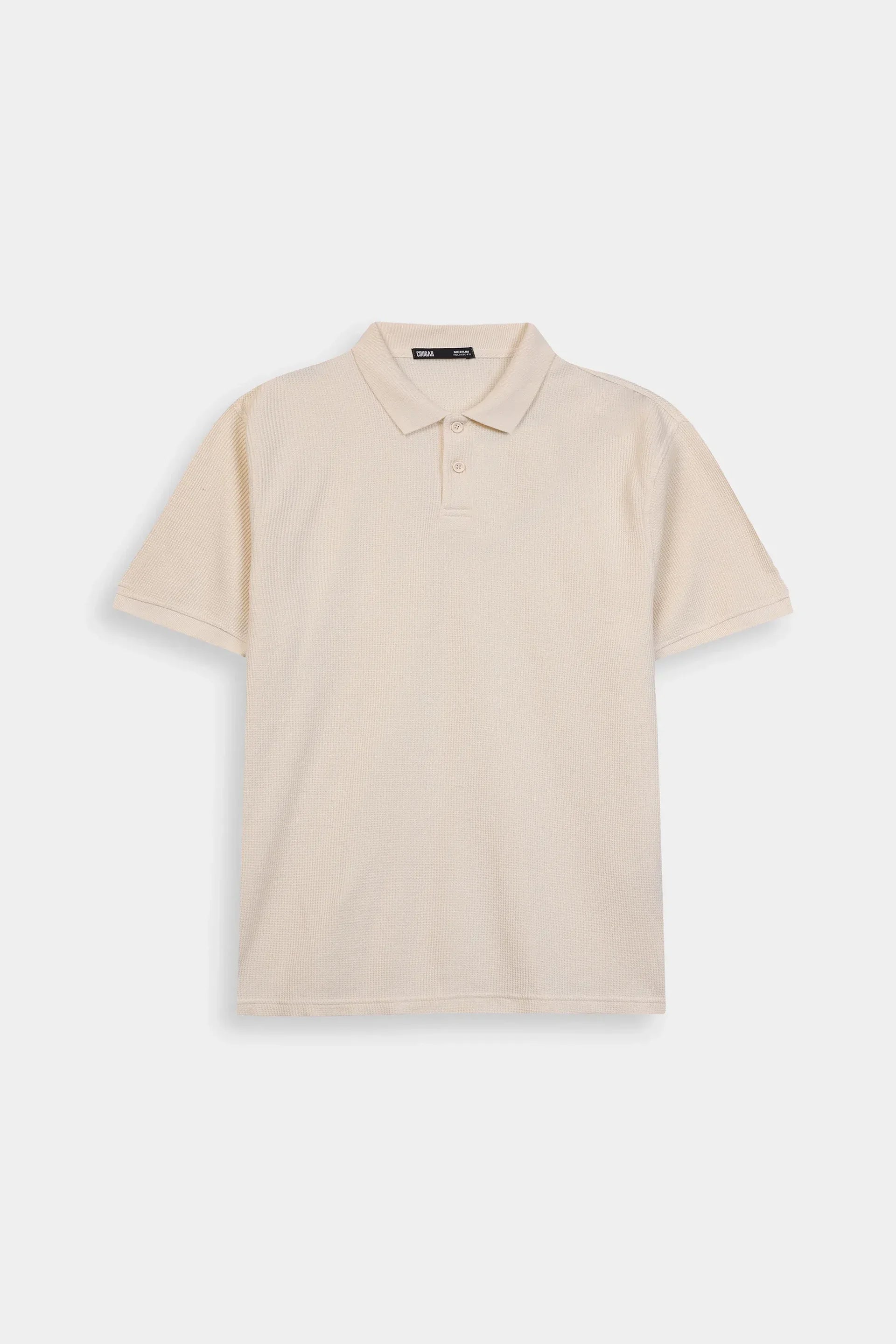Relaxed Waffle Knit Polo - Cougar Clothing