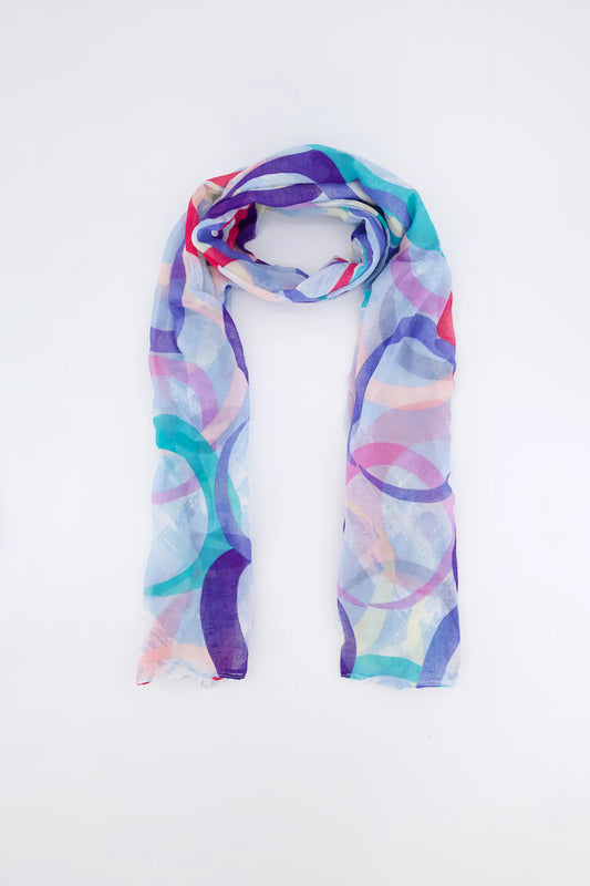 Viscose Blend Printed Scarf - Cougar Clothing