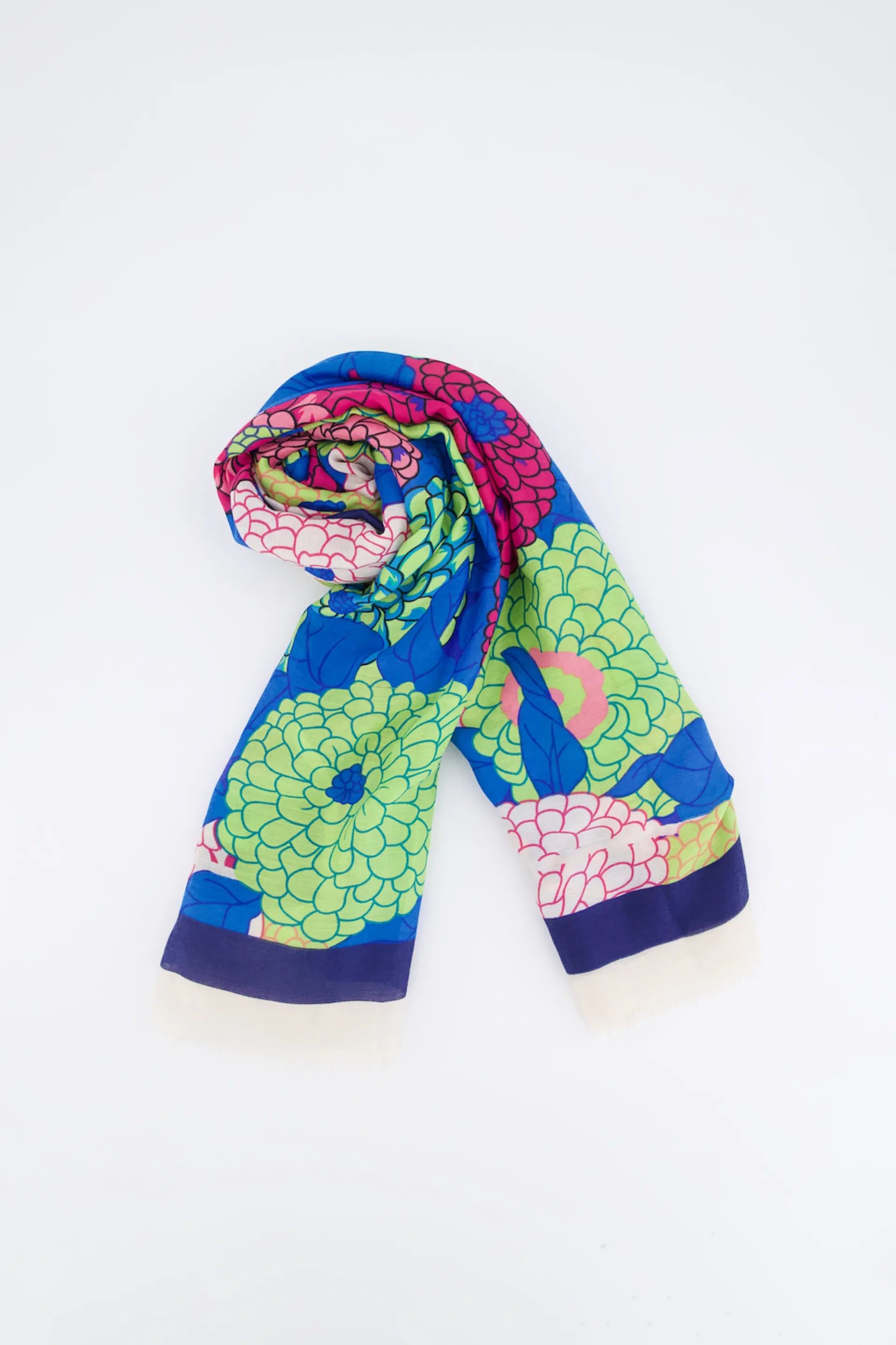 Frayed Edge Printed Scarf - Cougar Clothing